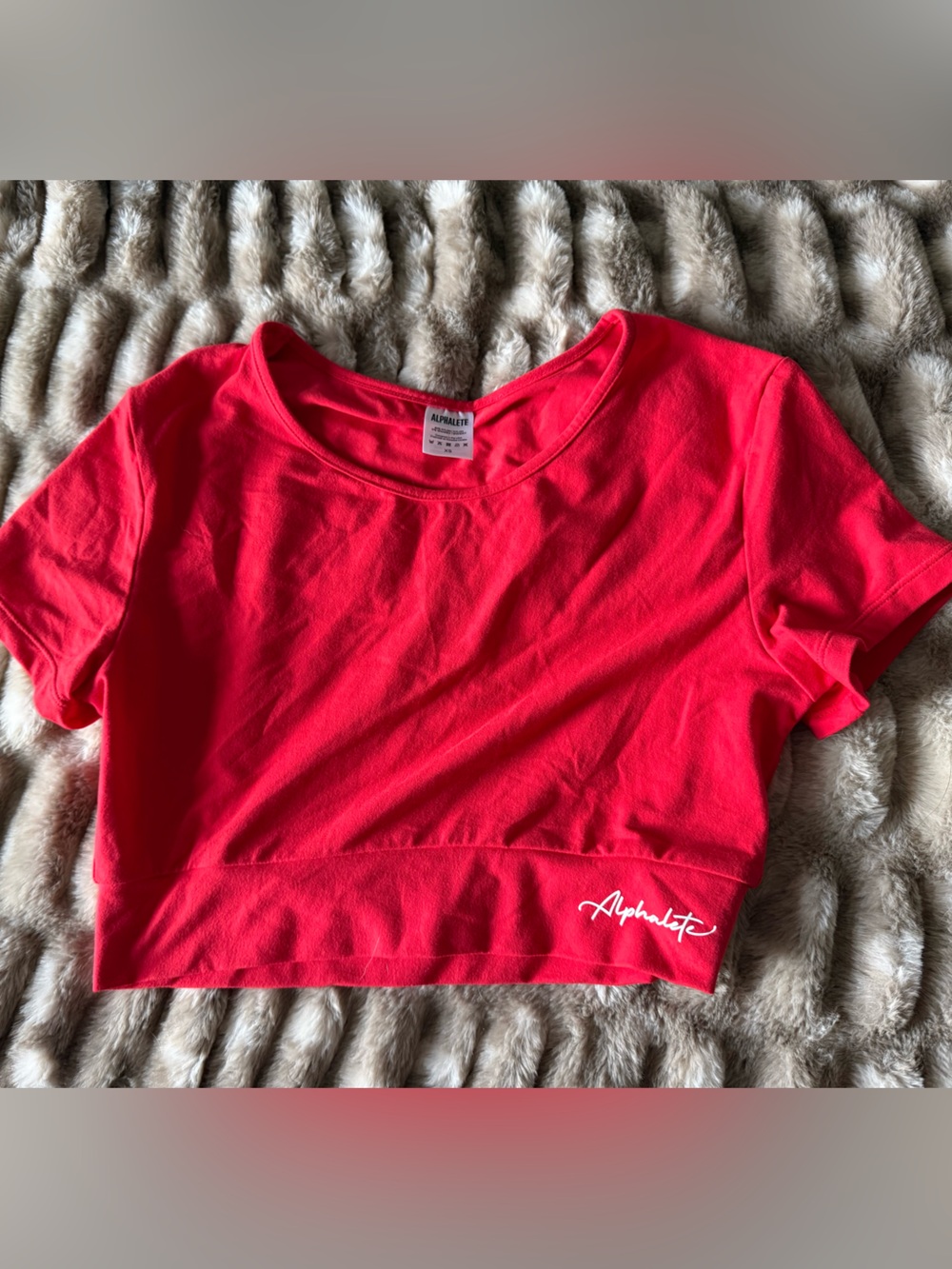 Alphalete Red Cropped Tee